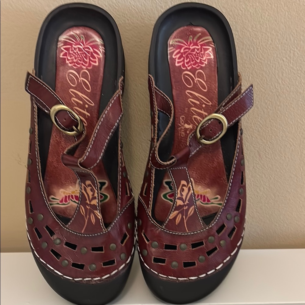 Corkys Burgundy Cutout Sandals